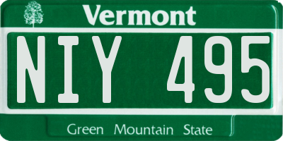 VT license plate NIY495