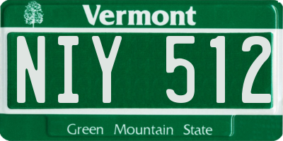 VT license plate NIY512