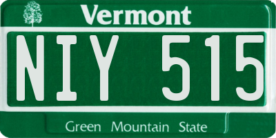VT license plate NIY515