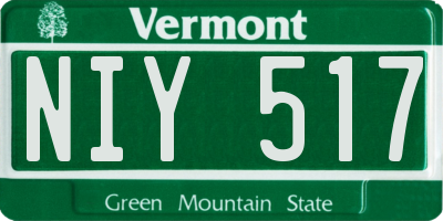 VT license plate NIY517