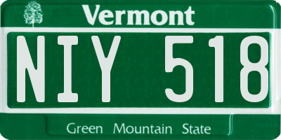 VT license plate NIY518
