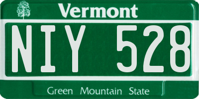VT license plate NIY528
