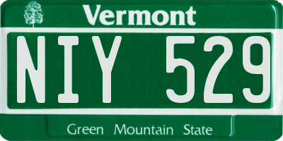 VT license plate NIY529