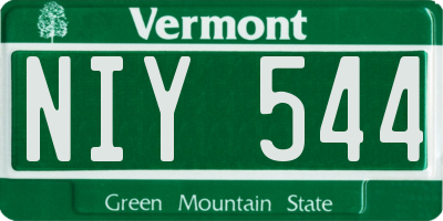 VT license plate NIY544