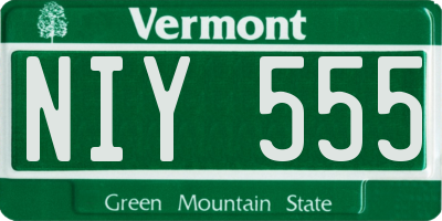 VT license plate NIY555