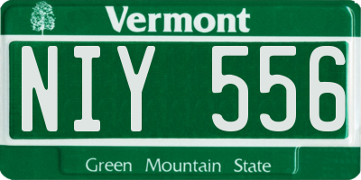 VT license plate NIY556
