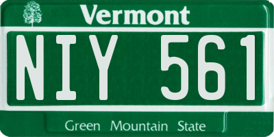 VT license plate NIY561