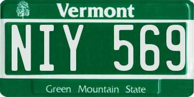 VT license plate NIY569