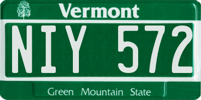 VT license plate NIY572