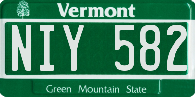 VT license plate NIY582