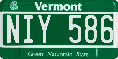 VT license plate NIY586
