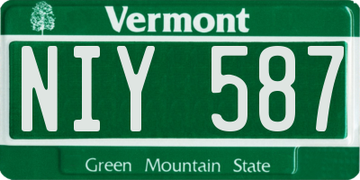 VT license plate NIY587