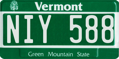 VT license plate NIY588