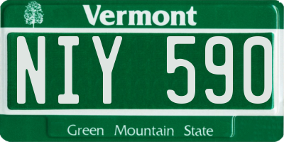 VT license plate NIY590