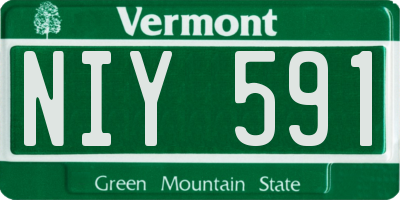 VT license plate NIY591