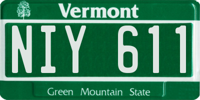 VT license plate NIY611