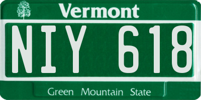 VT license plate NIY618