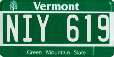 VT license plate NIY619