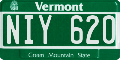 VT license plate NIY620