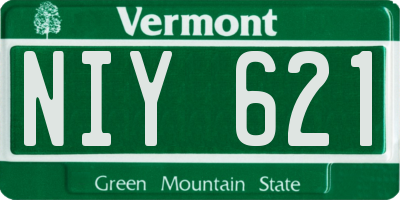 VT license plate NIY621