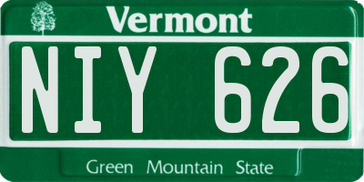 VT license plate NIY626