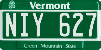VT license plate NIY627