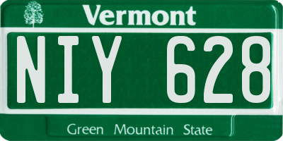 VT license plate NIY628