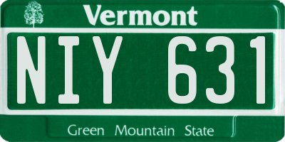 VT license plate NIY631