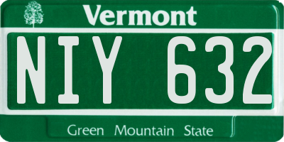 VT license plate NIY632