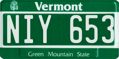 VT license plate NIY653