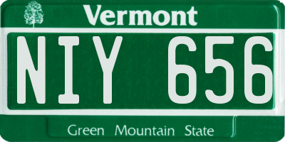 VT license plate NIY656