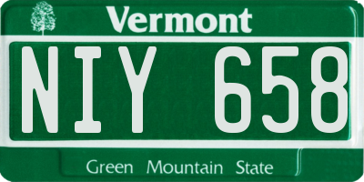 VT license plate NIY658