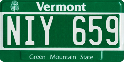 VT license plate NIY659