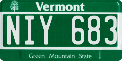 VT license plate NIY683