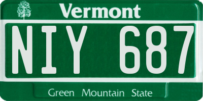 VT license plate NIY687
