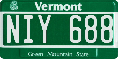 VT license plate NIY688