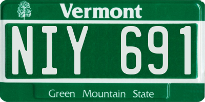 VT license plate NIY691