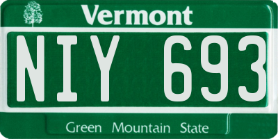 VT license plate NIY693