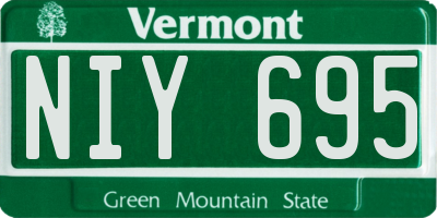 VT license plate NIY695