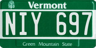 VT license plate NIY697
