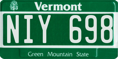 VT license plate NIY698