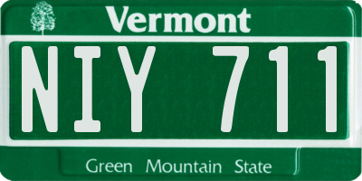 VT license plate NIY711