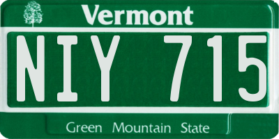 VT license plate NIY715