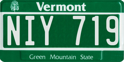 VT license plate NIY719