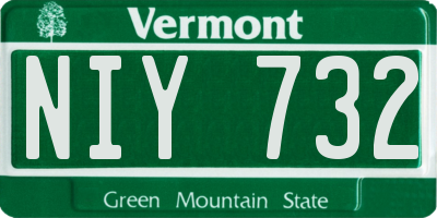 VT license plate NIY732