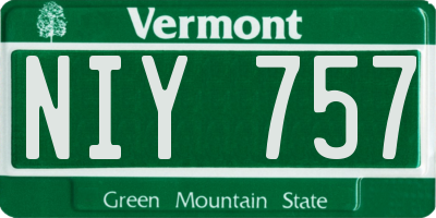 VT license plate NIY757
