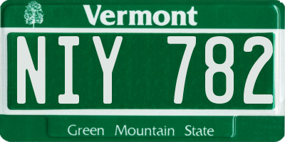 VT license plate NIY782