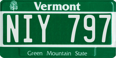 VT license plate NIY797