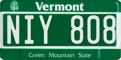 VT license plate NIY808