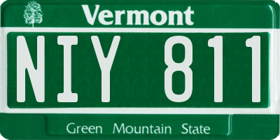 VT license plate NIY811